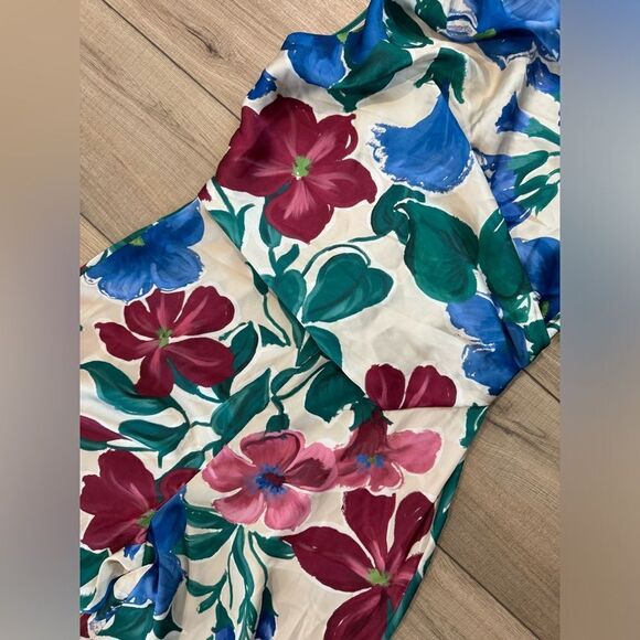 ZARA FLORAL WIDE-LEGS JUMPSUIT WOMEN’S S SMALL ROMPER summer fall NWT - Picture 4 of 4